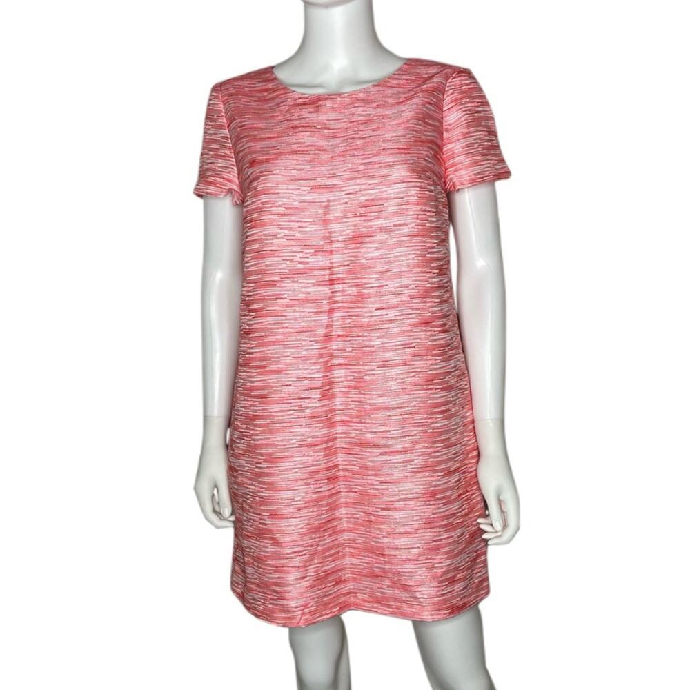 CeCe by Cynthia Steffe Women's Pink Desert Rose Katye Jacquard Shift Dress sz 8 - Picture 2 of 5